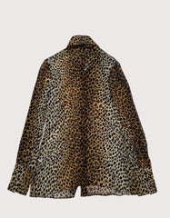 Dolce and Gabbana Leopard-Print Silk Georgette Shirt