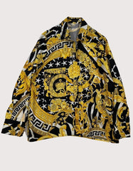 Versace Baroque Silk Oversized Button Up