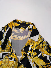 Versace Baroque Silk Oversized Button Up