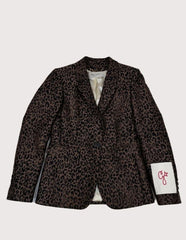 Golden Goose Dune Leopard Virgin Wool Blend Blazer