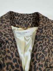 Golden Goose Dune Leopard Virgin Wool Blend Blazer