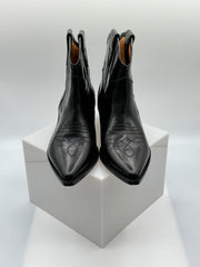 Isabel Marant Leather Whipstitch Trim Western Boot