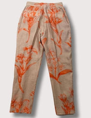 Johanna Ortiz La Charanga Print Pant In Orange