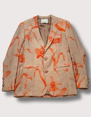 Johanna Ortiz La Charanga Linen Jacket in Orange