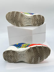 Chanel Ankle Strap Tweed Trainers