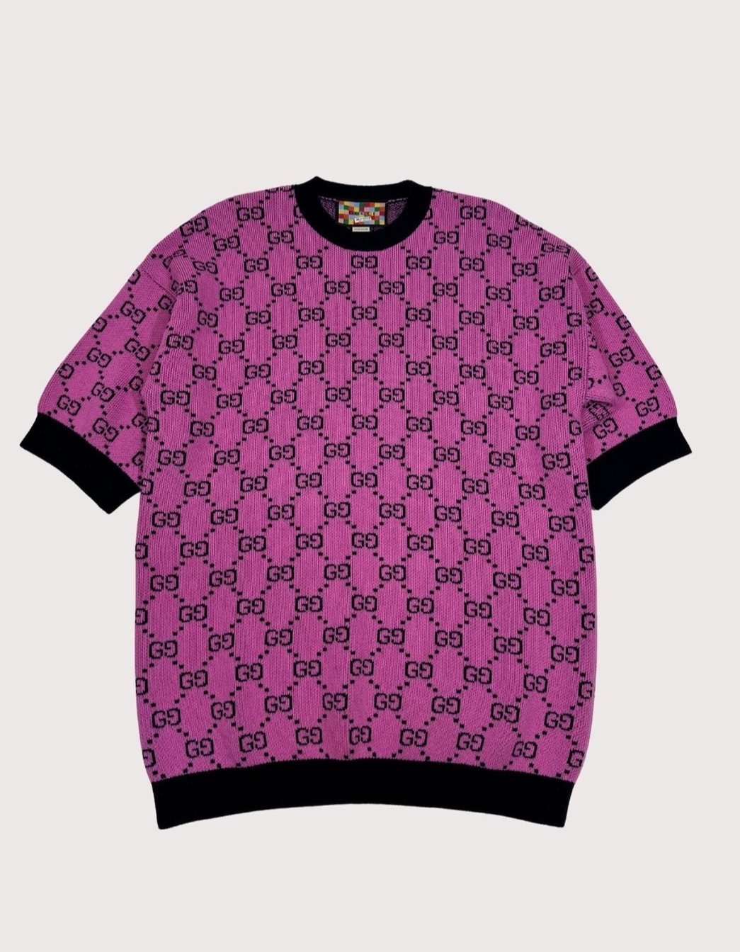 Gucci Women's Cropped Sleeve Crewneck Sweater GG