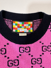 Gucci Women's Cropped Sleeve Crewneck Sweater GG