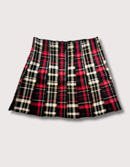 Alice + Olivia Freedom Plaid and Black Combo Print Mini Skirt