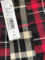 Alice + Olivia Freedom Plaid and Black Combo Print Mini Skirt