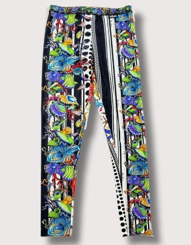 Versace Floral Print Leggings
