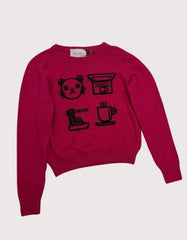 Alberta Ferretti Intarsia Wool and Cashmere-Blend Sweater