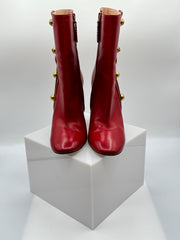 Gucci Web Strip Carly Boots - Red