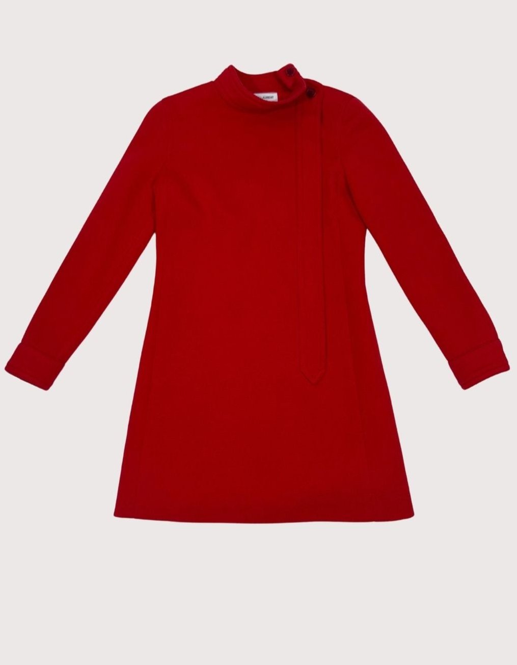 Yves Saint Laurent Red Wool Blend Coat