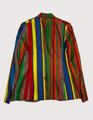 Versace Stripe-Print Blazer In Orange