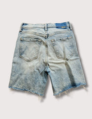 Mother The Tripper Cut Off Fray 'Skating On Ice' Jean Shorts