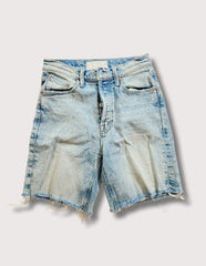 Mother The Tripper Cut Off Fray 'Skating On Ice' Jean Shorts