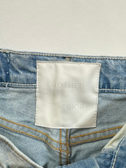 Mother The Tripper Cut Off Fray 'Skating On Ice' Jean Shorts