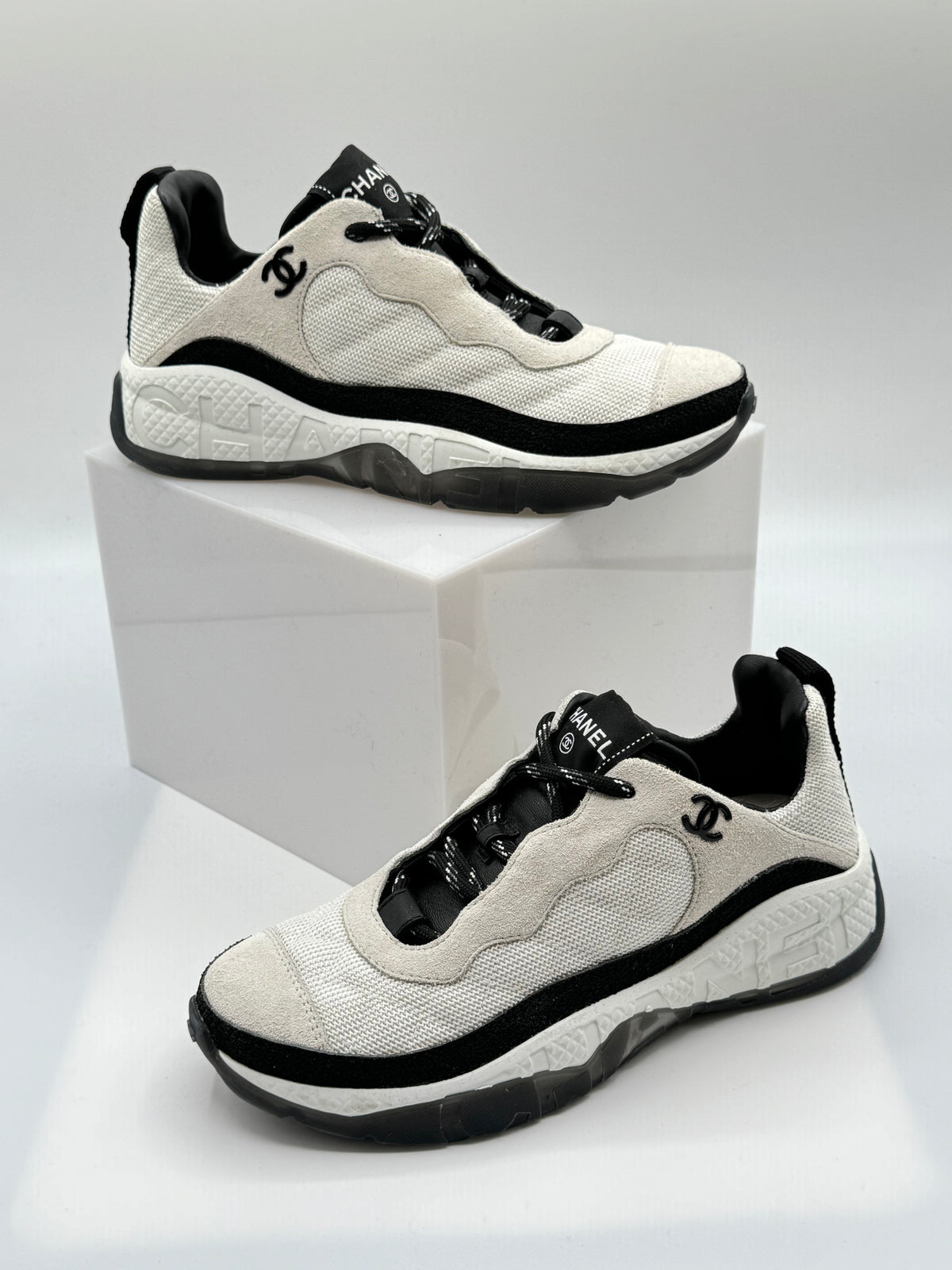 Chanel Coco Mark Suede Sneakers