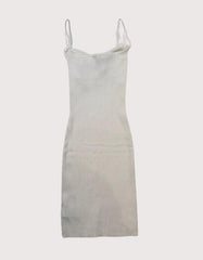 Divided White Strap Dress