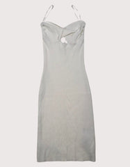 Divided White Strap Dress