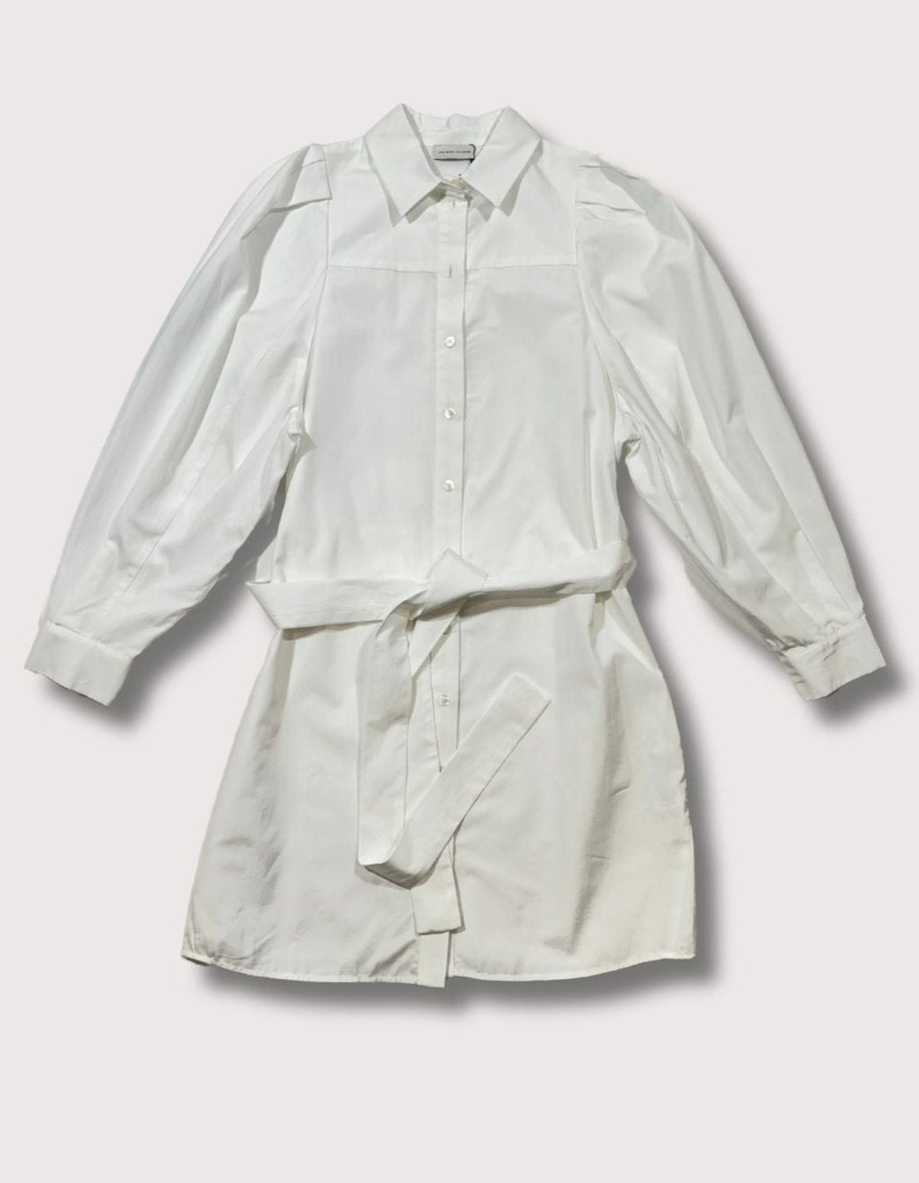 Maison Ullens White Belted Shirt Dress