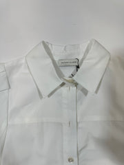 Maison Ullens White Belted Shirt Dress