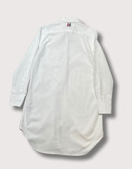 Thom Browne Crinkled Curved Hem Shirt Dress