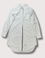 Thom Browne Crinkled Curved Hem Shirt Dress