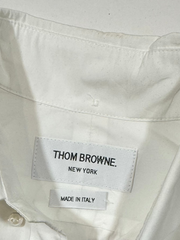Thom Browne Crinkled Curved Hem Shirt Dress
