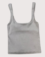 Zara Cropped Tank Top - White